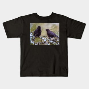 Winter Crows Kids T-Shirt